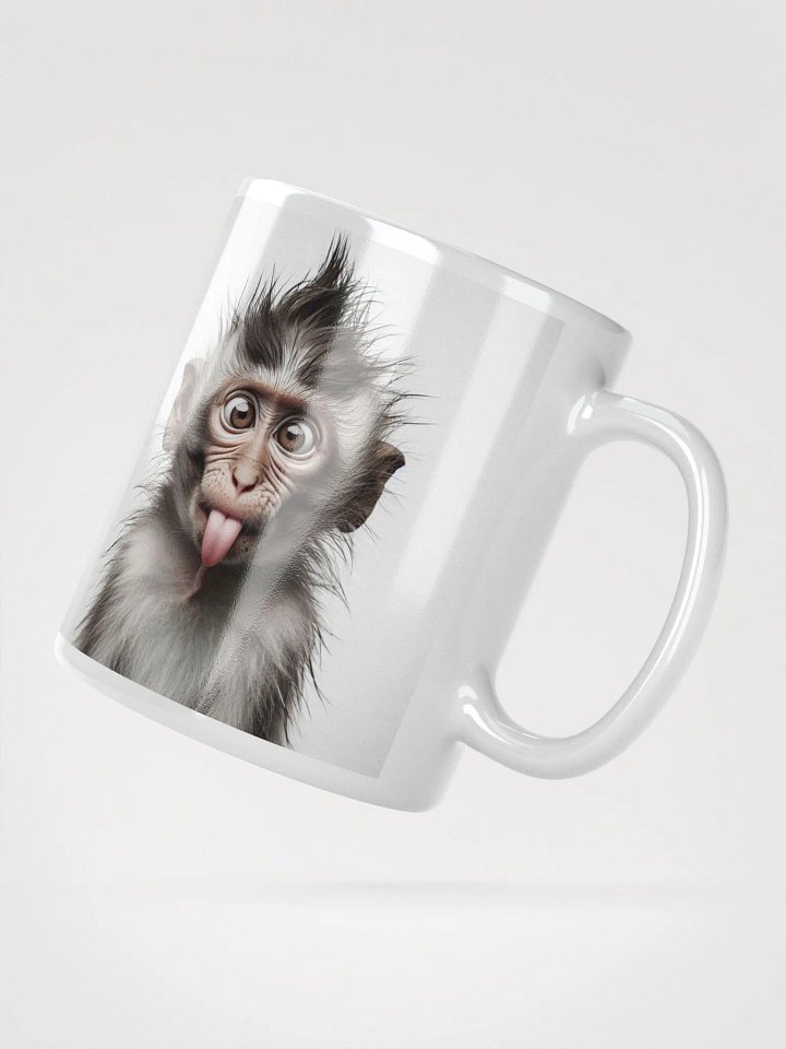 Rude Monkey #Humorous Mug - White product image (2)