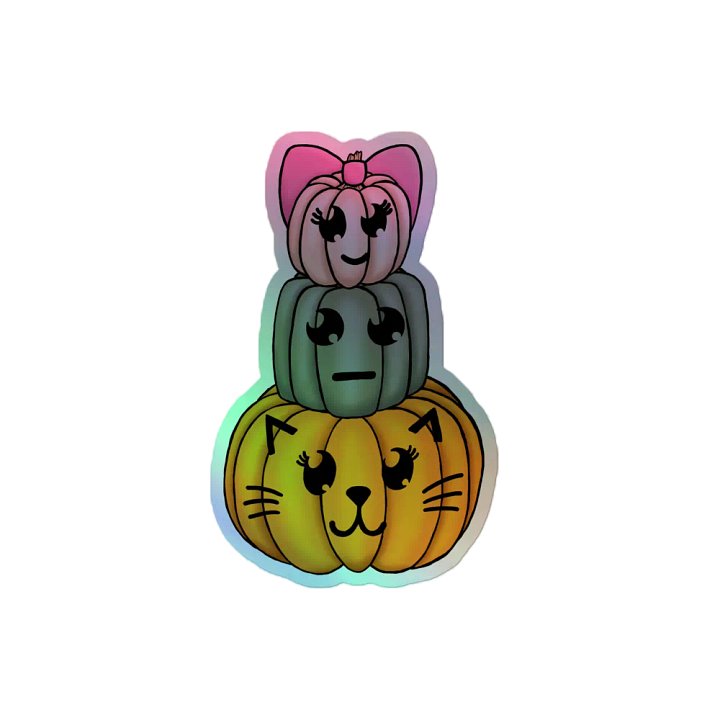 Chaos Pumpkins Holographic Sticker product image (2)
