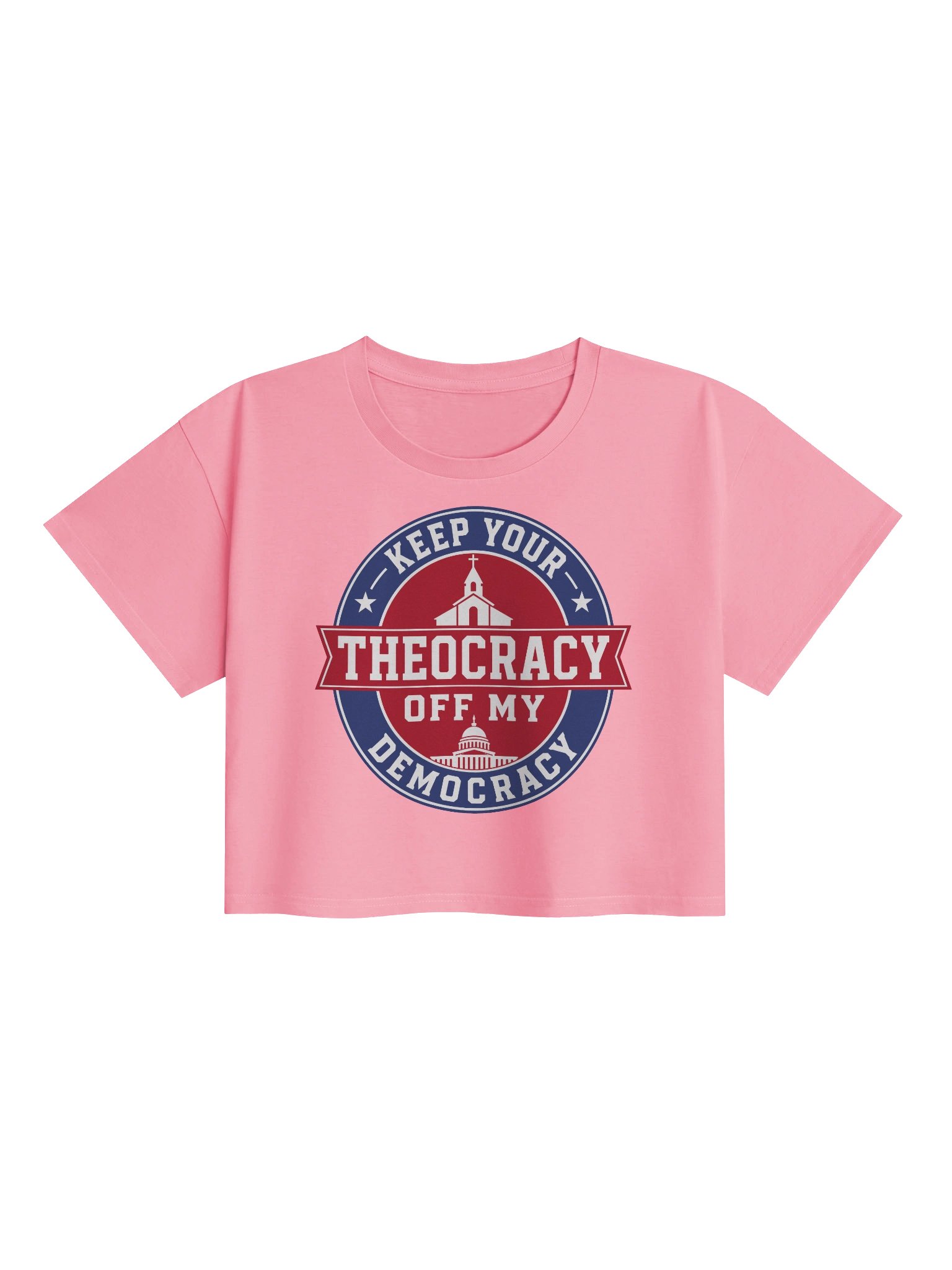 Keep Your Theocracy Off My Democracy – Women’s Premium Crop Top product image (3)