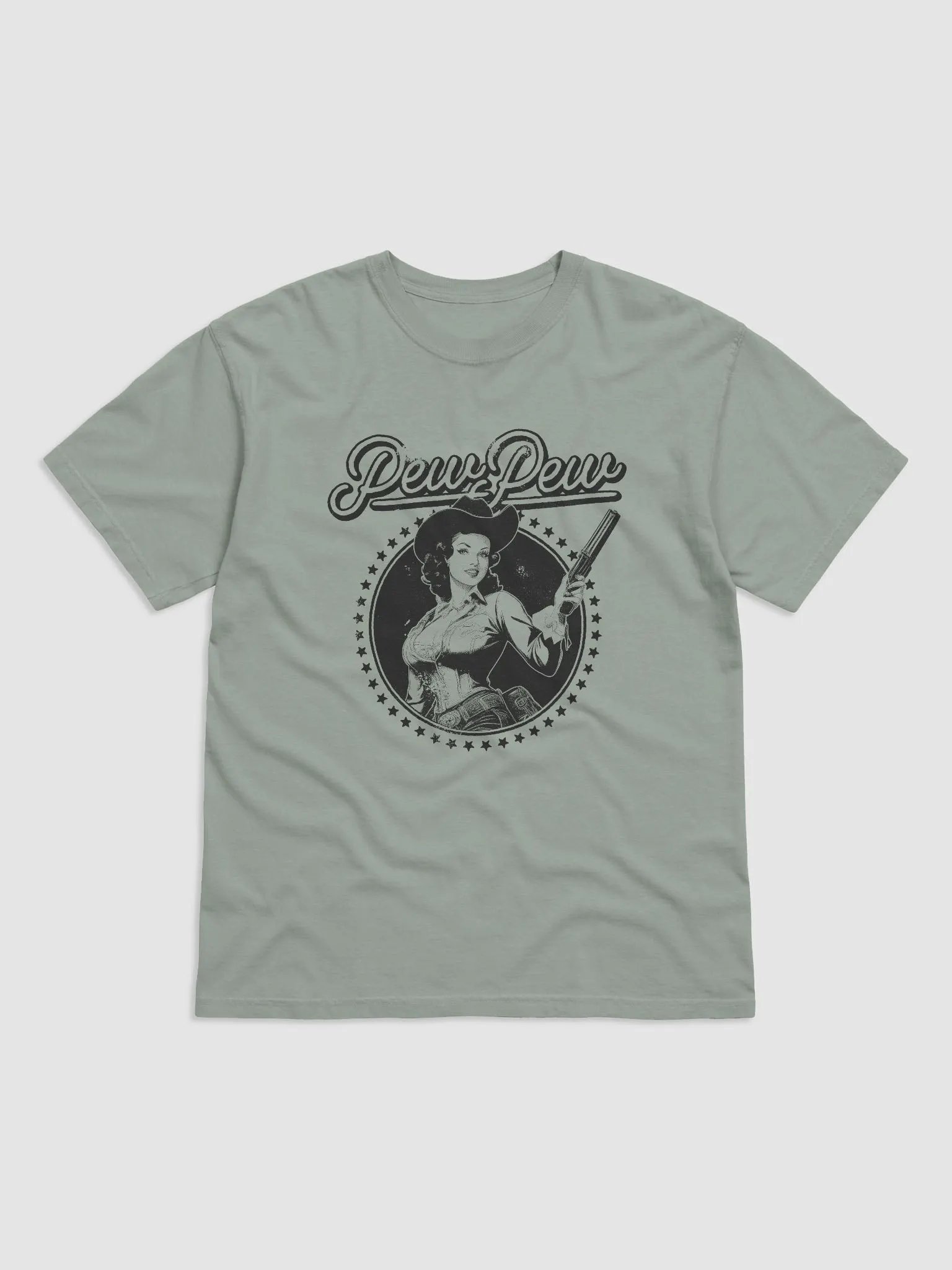 Pew Pew, Western Cowgirl Tee | Retro-Style Western T-Shirt for Travel and Road Trips product image (2)
