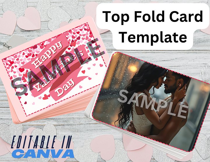 TOP FOLD Greeting Card Template product image (1)