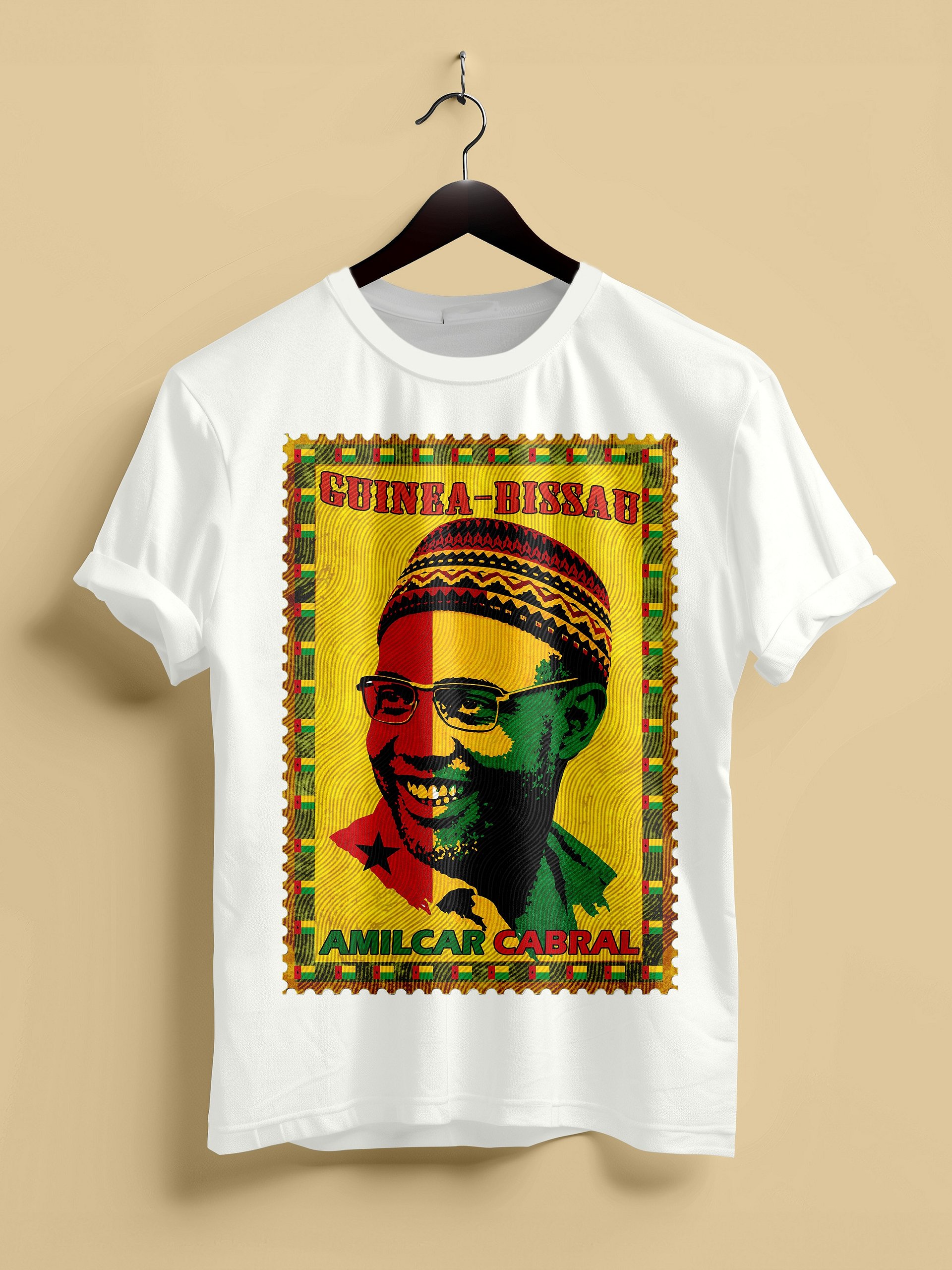 Amílcar Cabral Vintage Guinea-Bissau Postage Stamp T-Shirt | Pan-African Tee | Cabo Verde Independence product image (1)