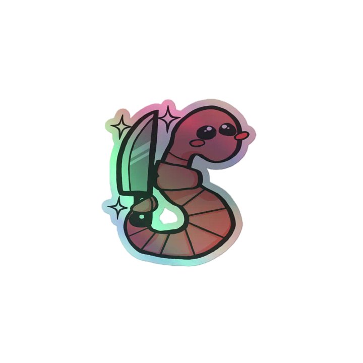 Holo Killer Worm Sticker product image (1)