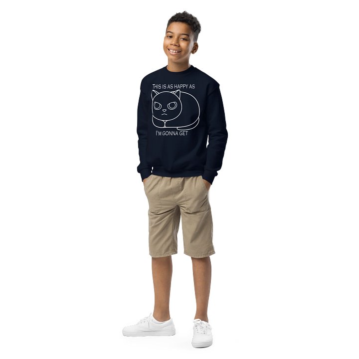 Happy Grumpy Cat - Unisex Youth Sweatshirt product image (3)