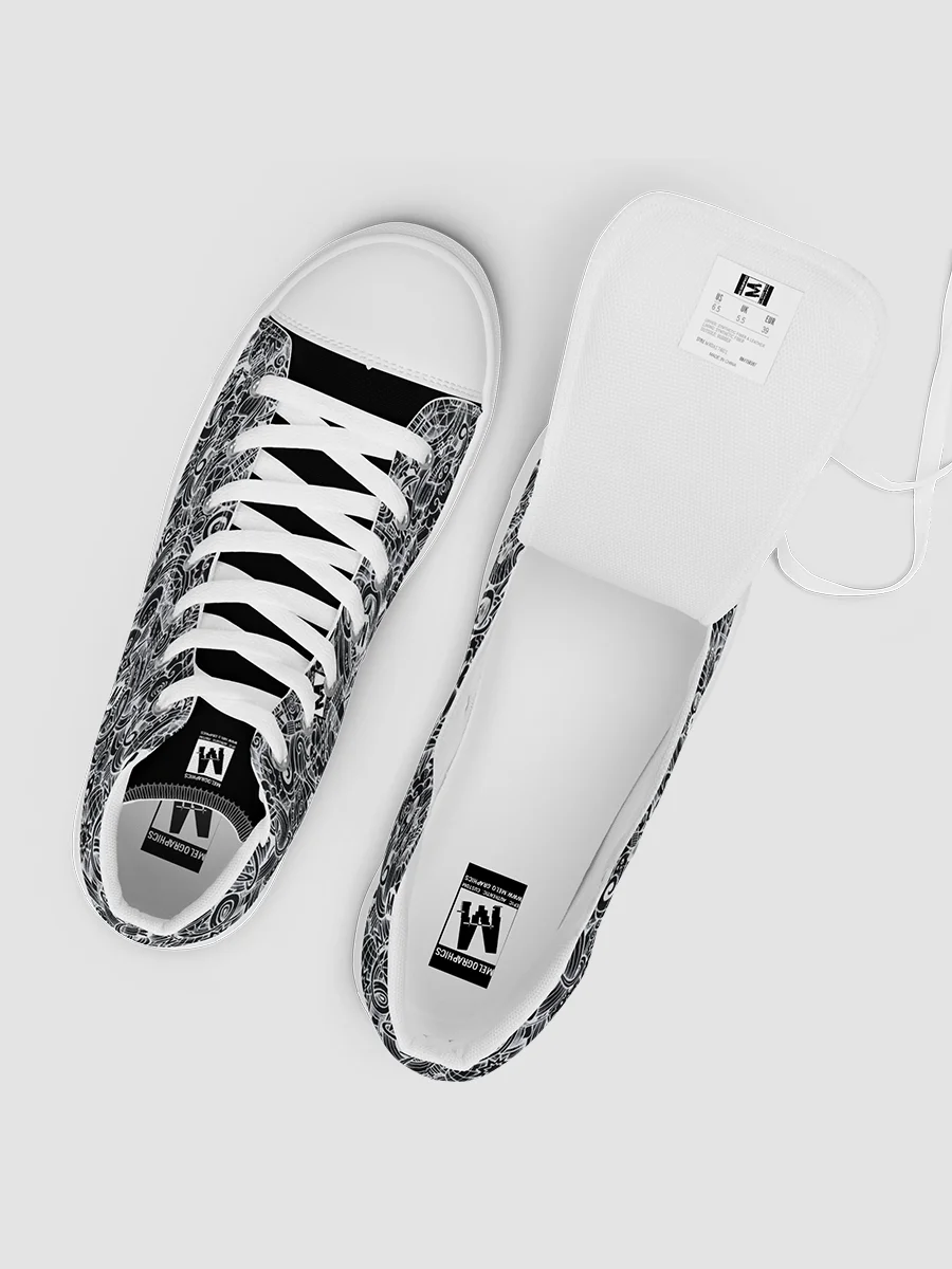 Dark Space Scribble - Men's High Tops | #MadeByMELO product image (12)