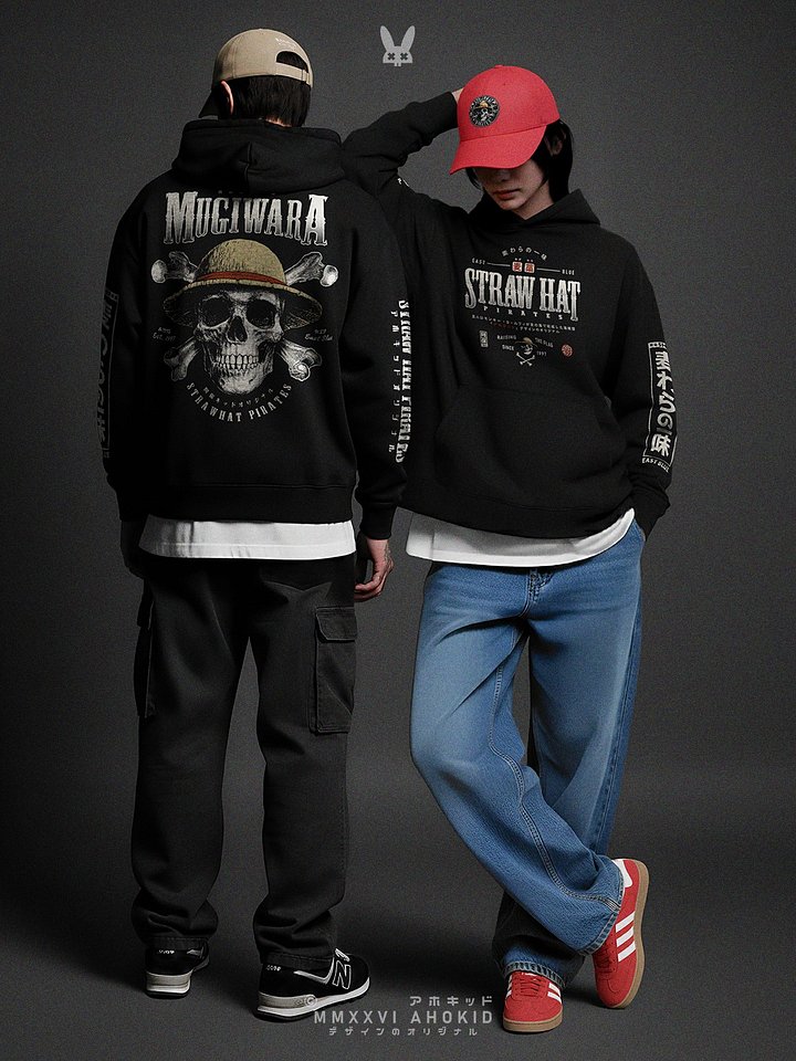 Straw Hat Pirates - Realistic Jolly Roger - Classic Hoodie product image (1)