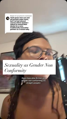 Let’s talk about how straight people often interpret bisexuality as gender non-conformity. #gender #gendertheory #bisexualiy ...