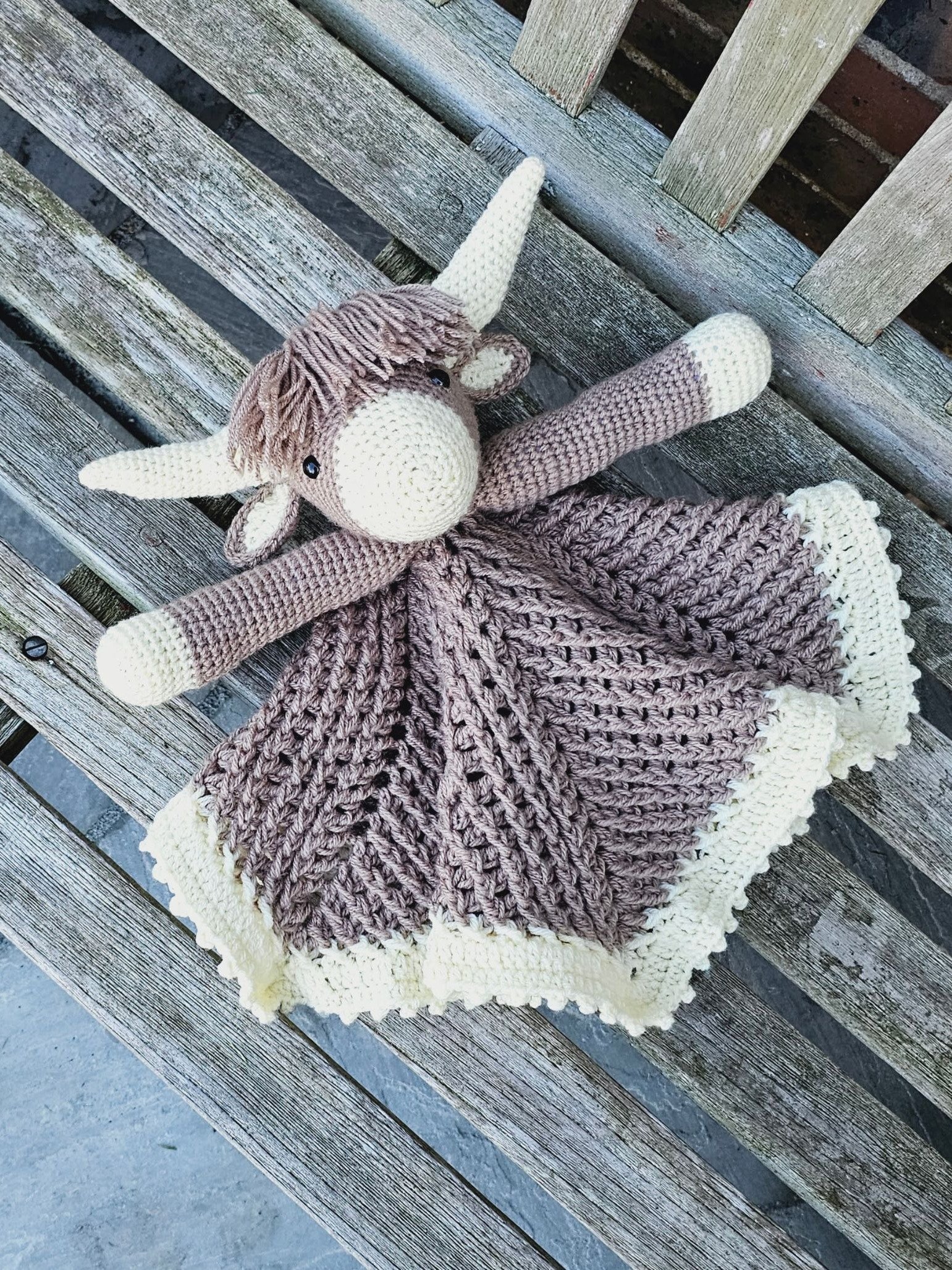 Highland Cow Lovey Blanket Crochet Pattern | Scottish Farm Animal (PDF Pattern) product image (5)