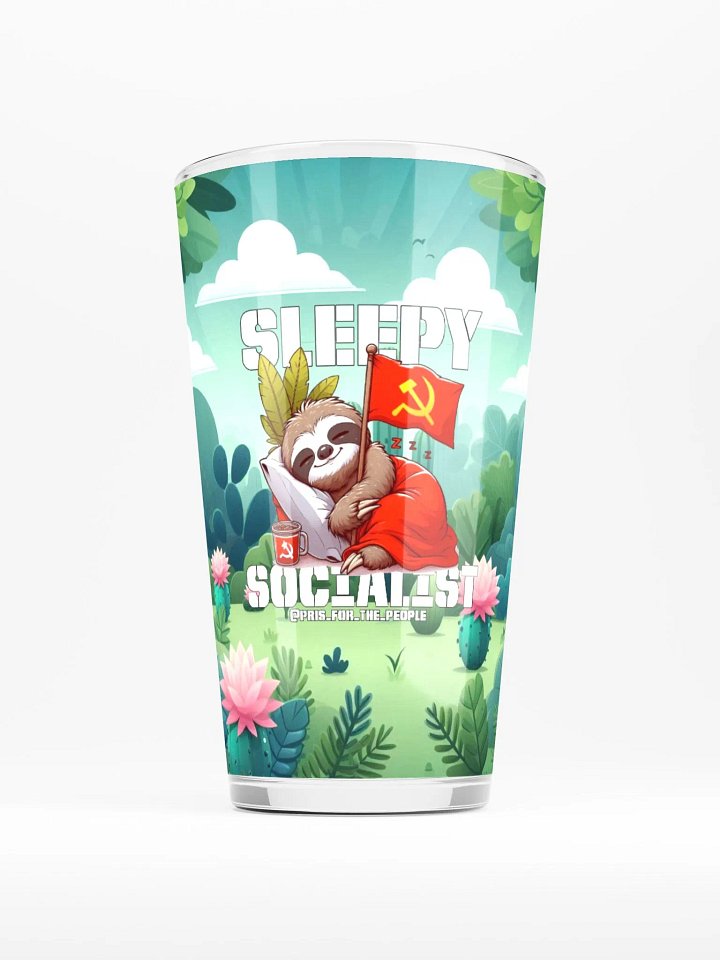 Sleepy Socialist Shaker Pint Glass product image (1)