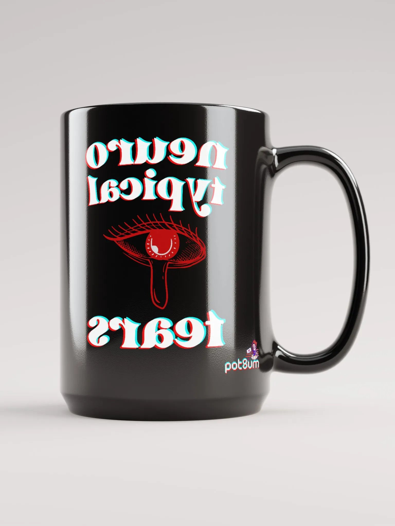 NEUROTYPICAL TEARS black glossy mug product image (5)