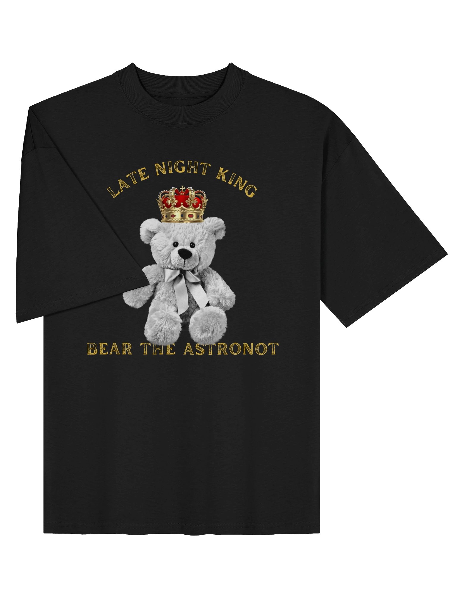 Bear the Astronot Late Night King Teddy Oversized T-shirt product image (3)