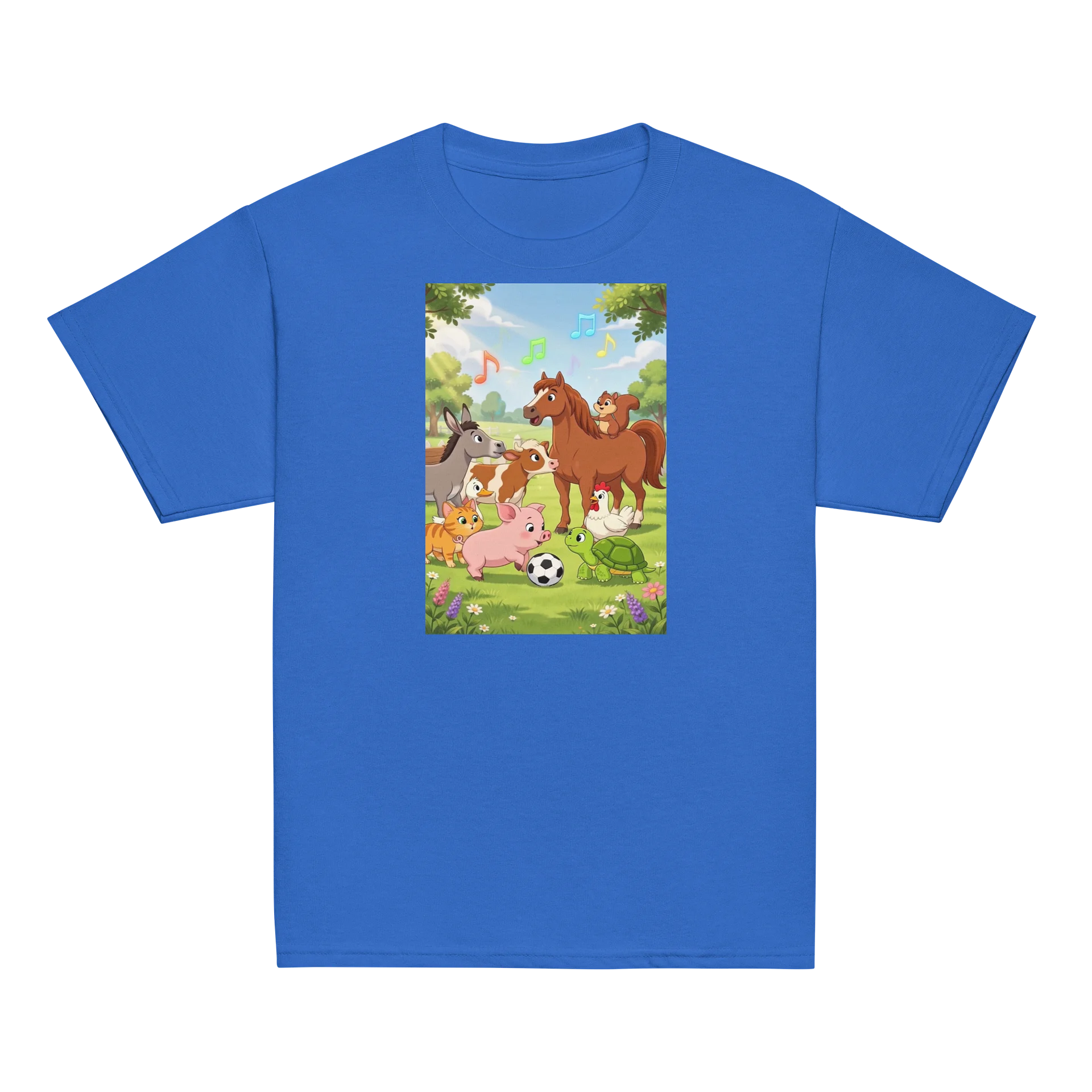 Cute Farm Animal Soccer Team Youth Tee product image (2)