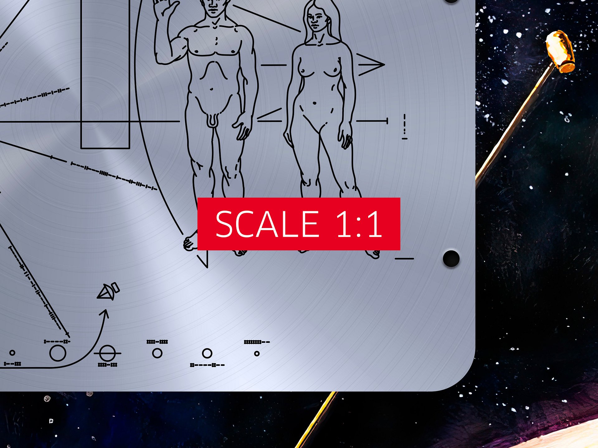 NASA Pioneer 10 plaque — space poster, science print product image (5)