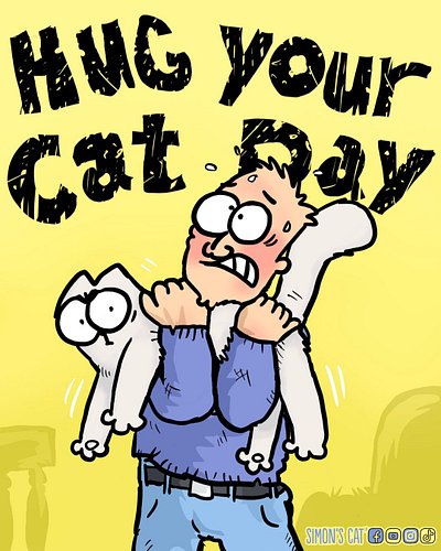 Who hugs who?! Happy Hug your Cat Day! 😜