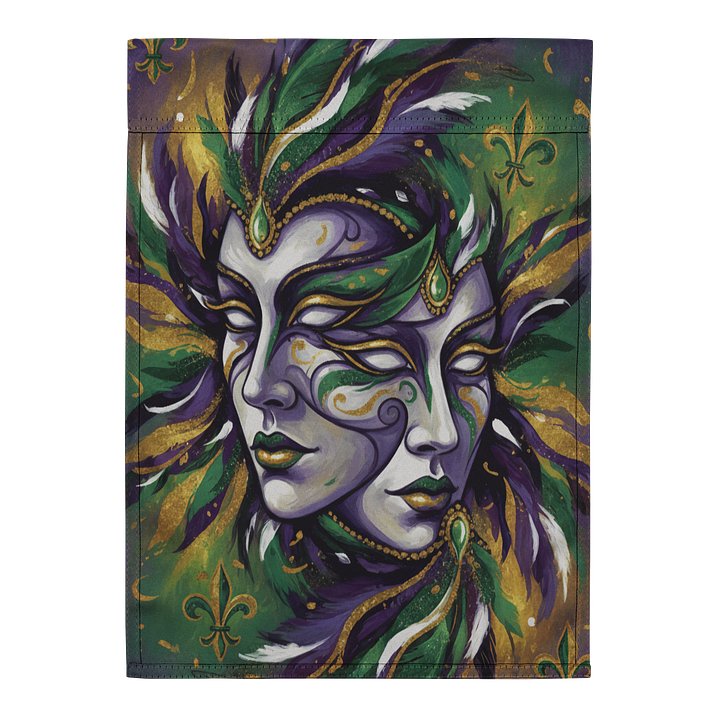 Vibrant Mardi Gras Garden Flag product image (2)