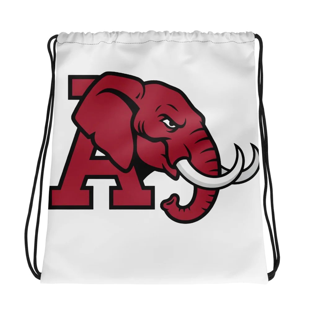 Stylish Red Elephant All-Over Drawstring Bag product image (1)