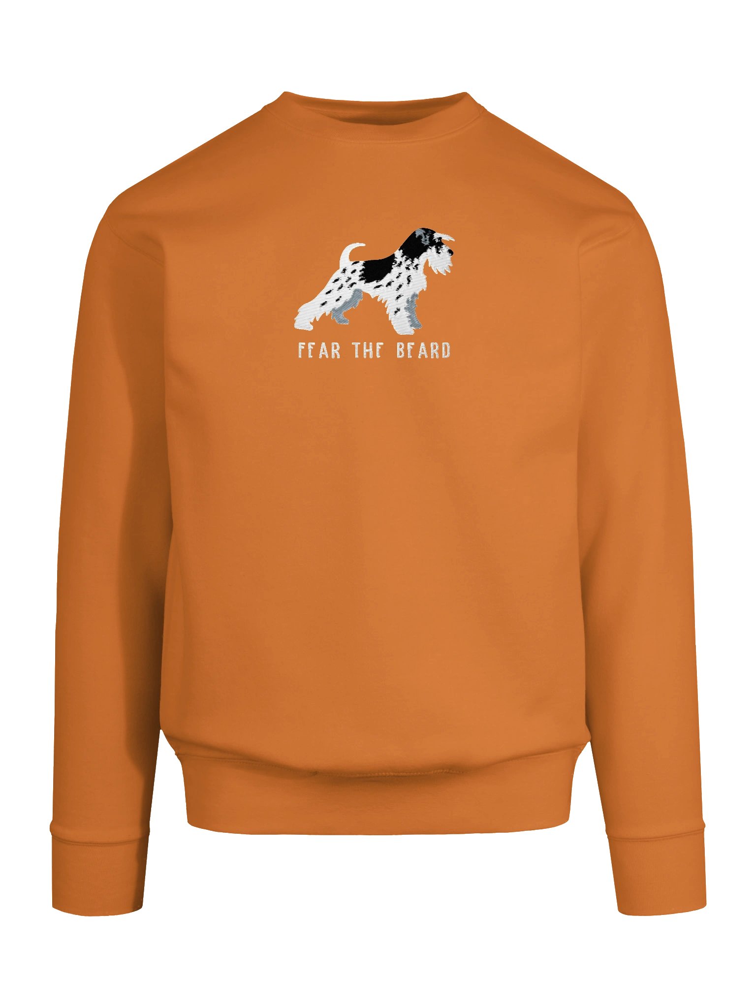 Fear the Beard Sweatshirt (Embroidered) of a Miniature Schnauzer(Parti Black & White) product image (51)