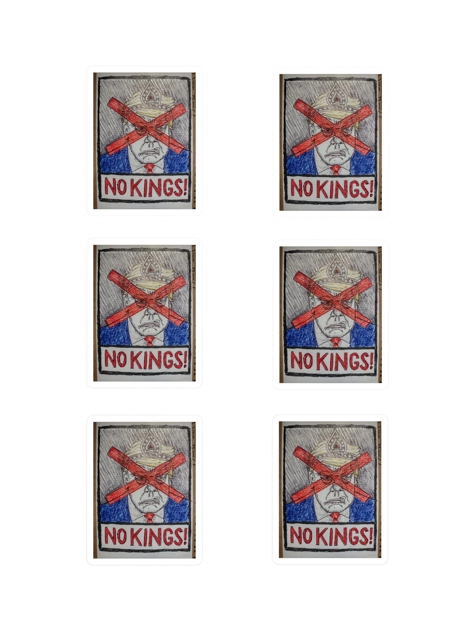 NO KINGS! Sticker Sheet product image (3)