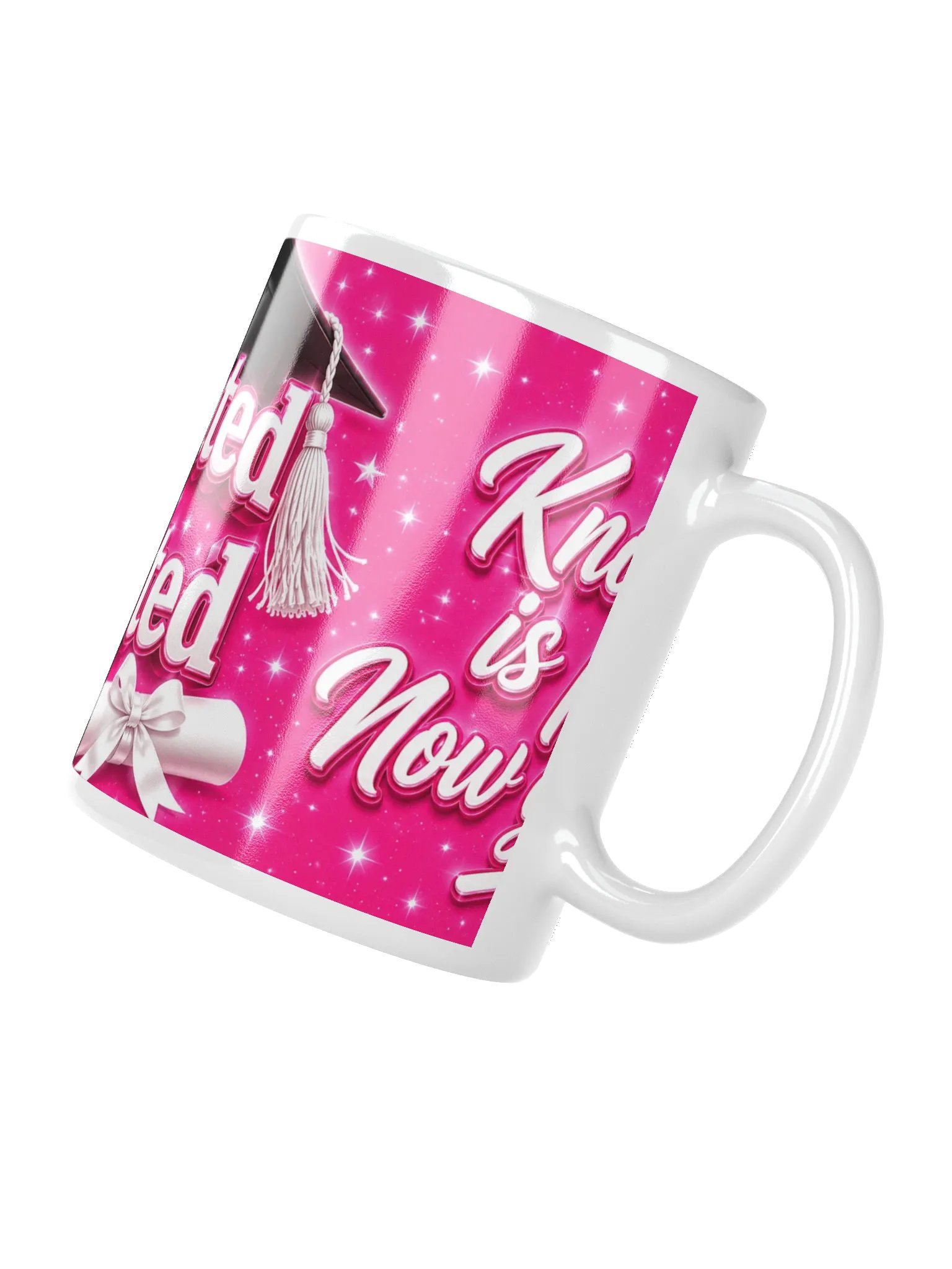 Educated & Elevated — White Glossy Graduation Mug 11oz product image (4)