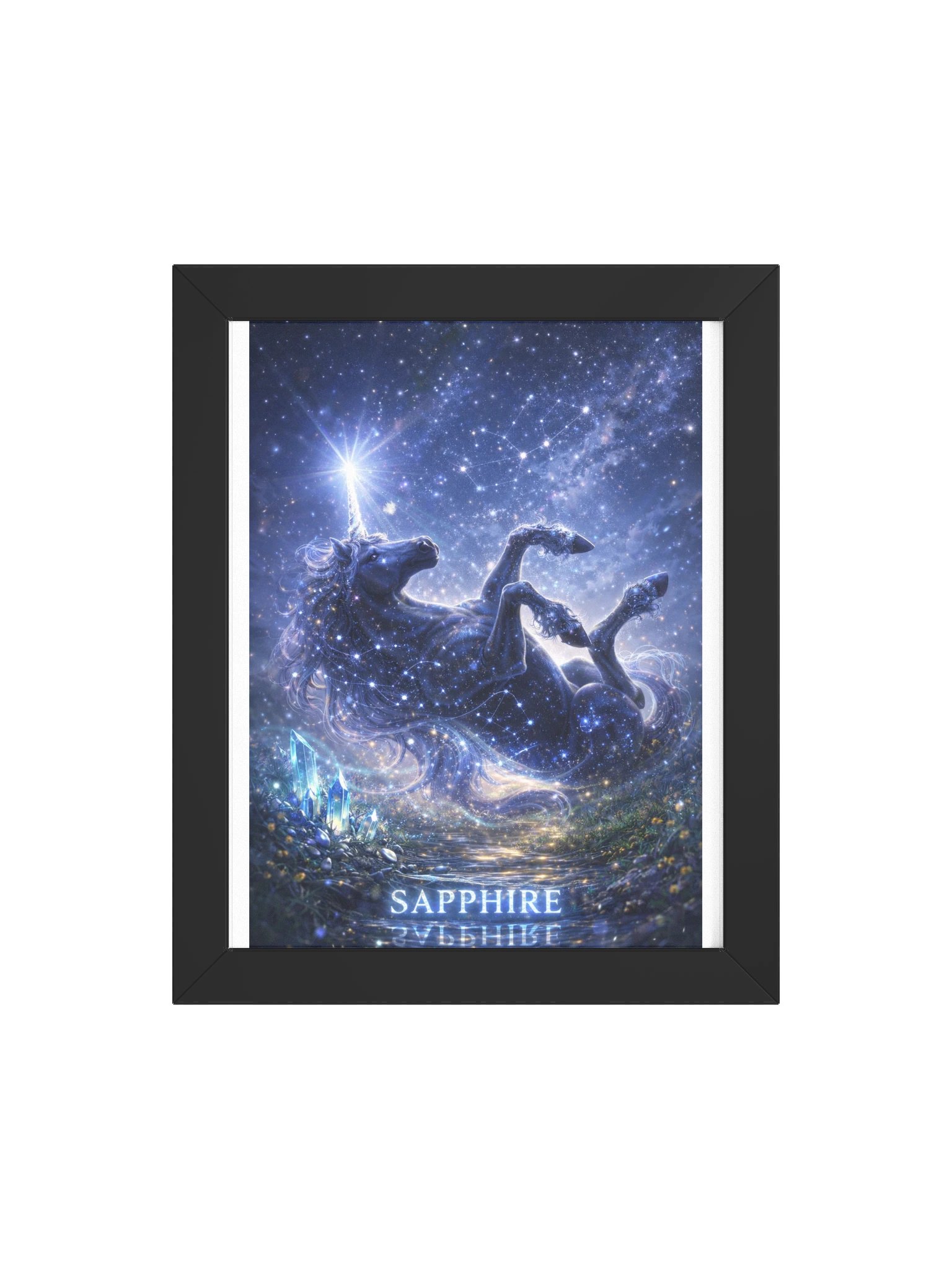 Sapphire Unicorn Framed Poster product image (106)