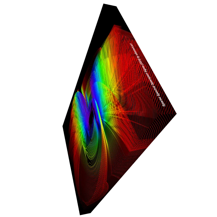 Sparse Spectral Spaceport Sigma - Diffraction Curves Physics Art Canvas Print product image (2)