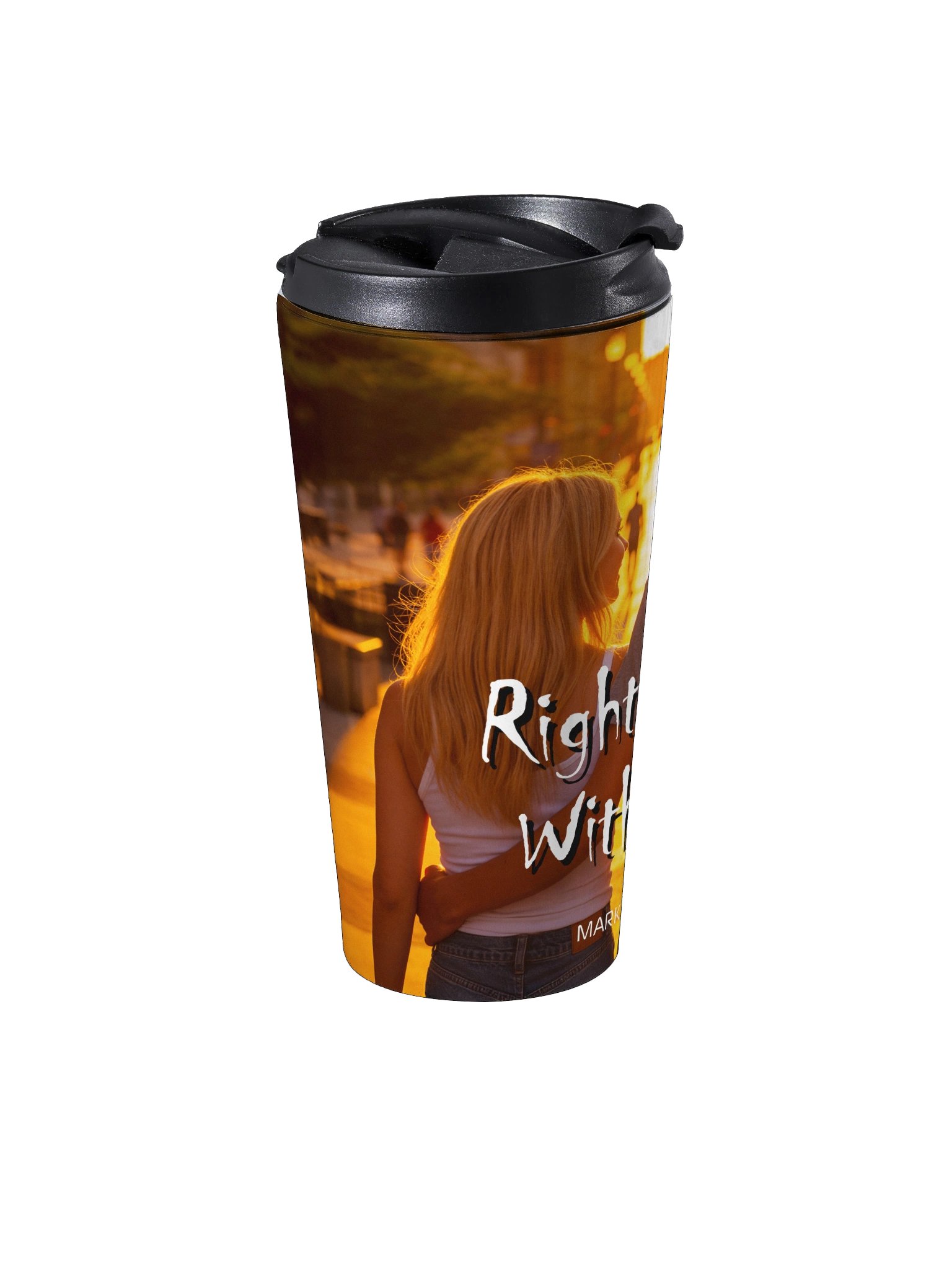 "Right Here With Me" Stainless Steel Travel Mug by Mark Johan product image (2)