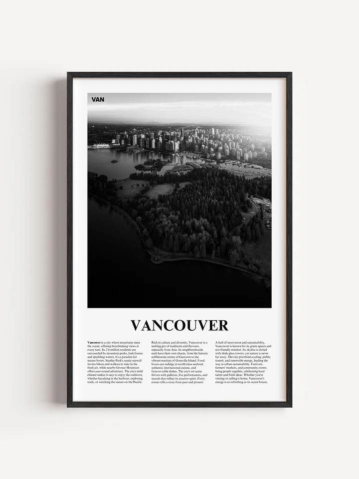 Vancouver 01 Newspaper Poster | Framed product image (1)