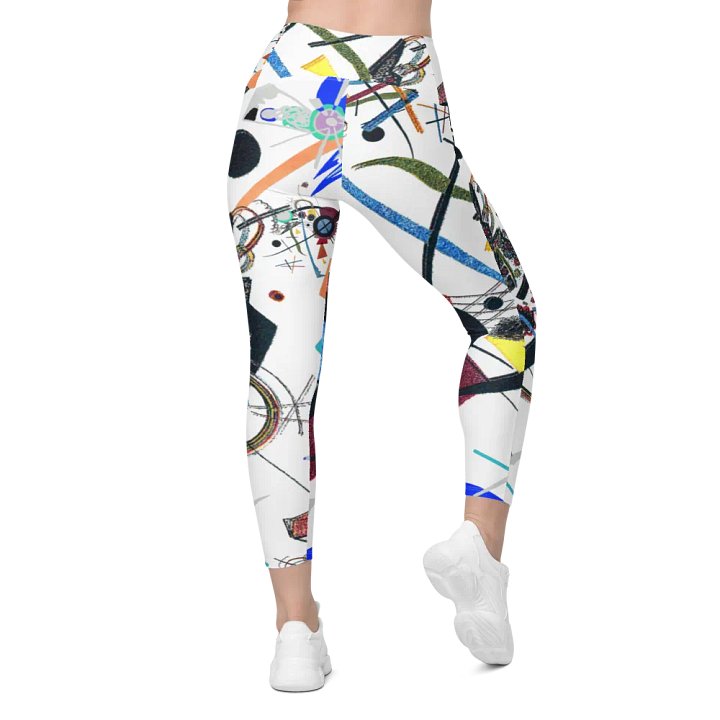 Abstract Lithographic Pattern Design Leggings with pockets - V1 product image (1)