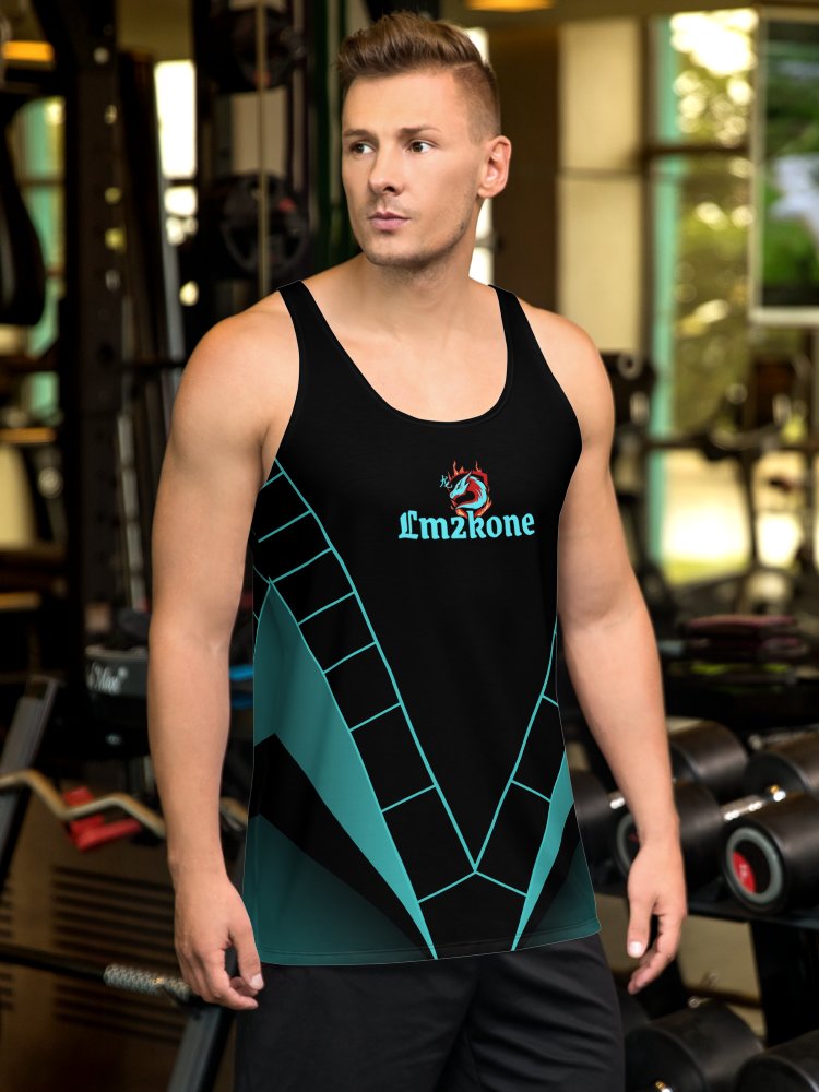 LM2Kone cyan - Customizable Tank Top - 5% elastane product image (1)