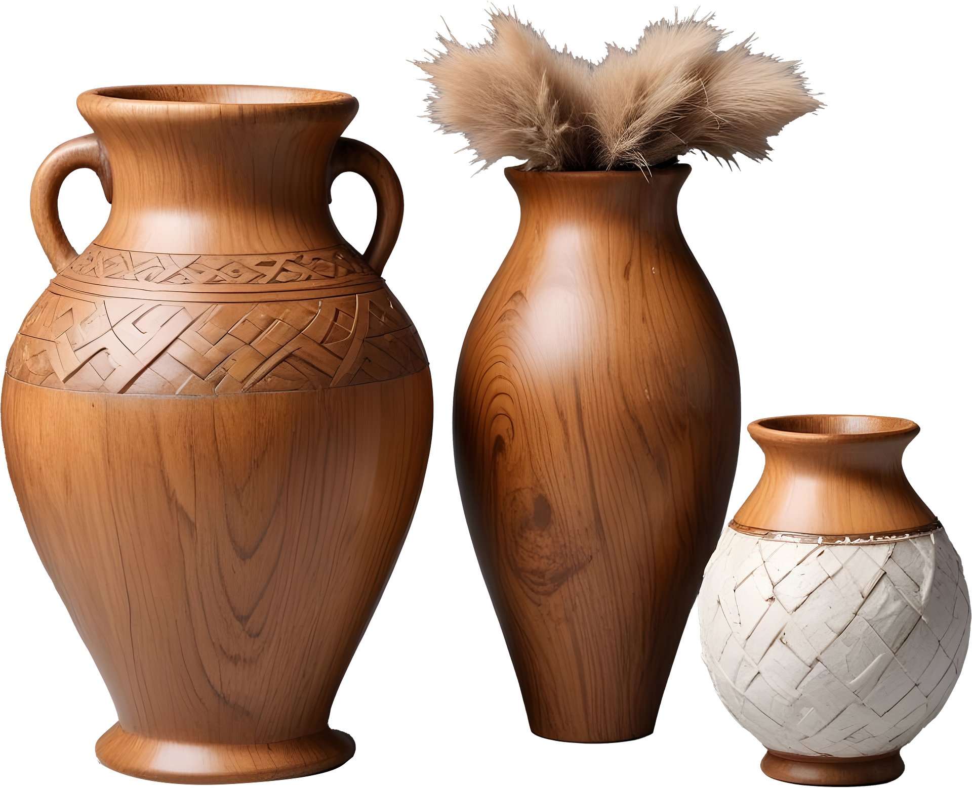 Scandinavian Nest – Winter decor Cozy Vases Set PNG product image (1)