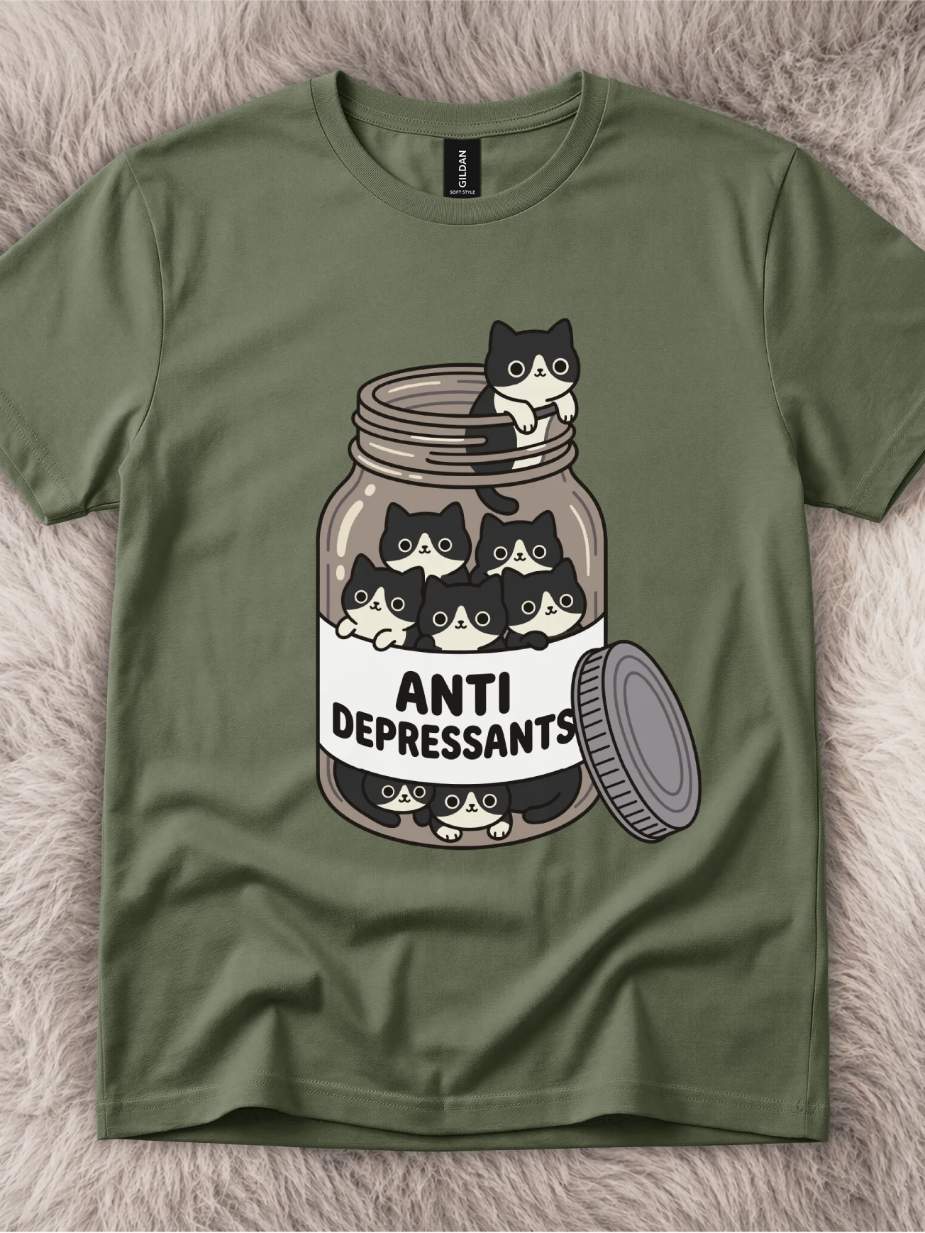 Anti Depressants Tuxedo Cat Shirt product image (1)