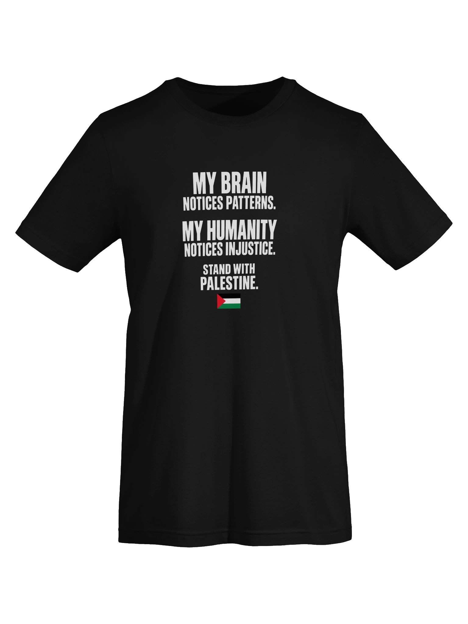 My Brain Notices Patterns, My Humanity Notices Injustice T-Shirt 🇵🇸 product image (5)