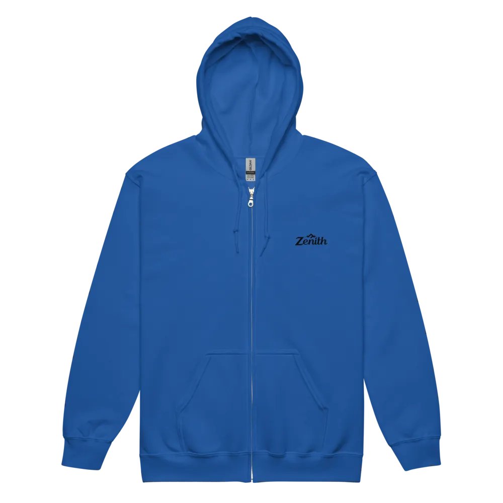 Unisex Heavy Blend Zip Hoodie with Zenith Script Design product image (4)