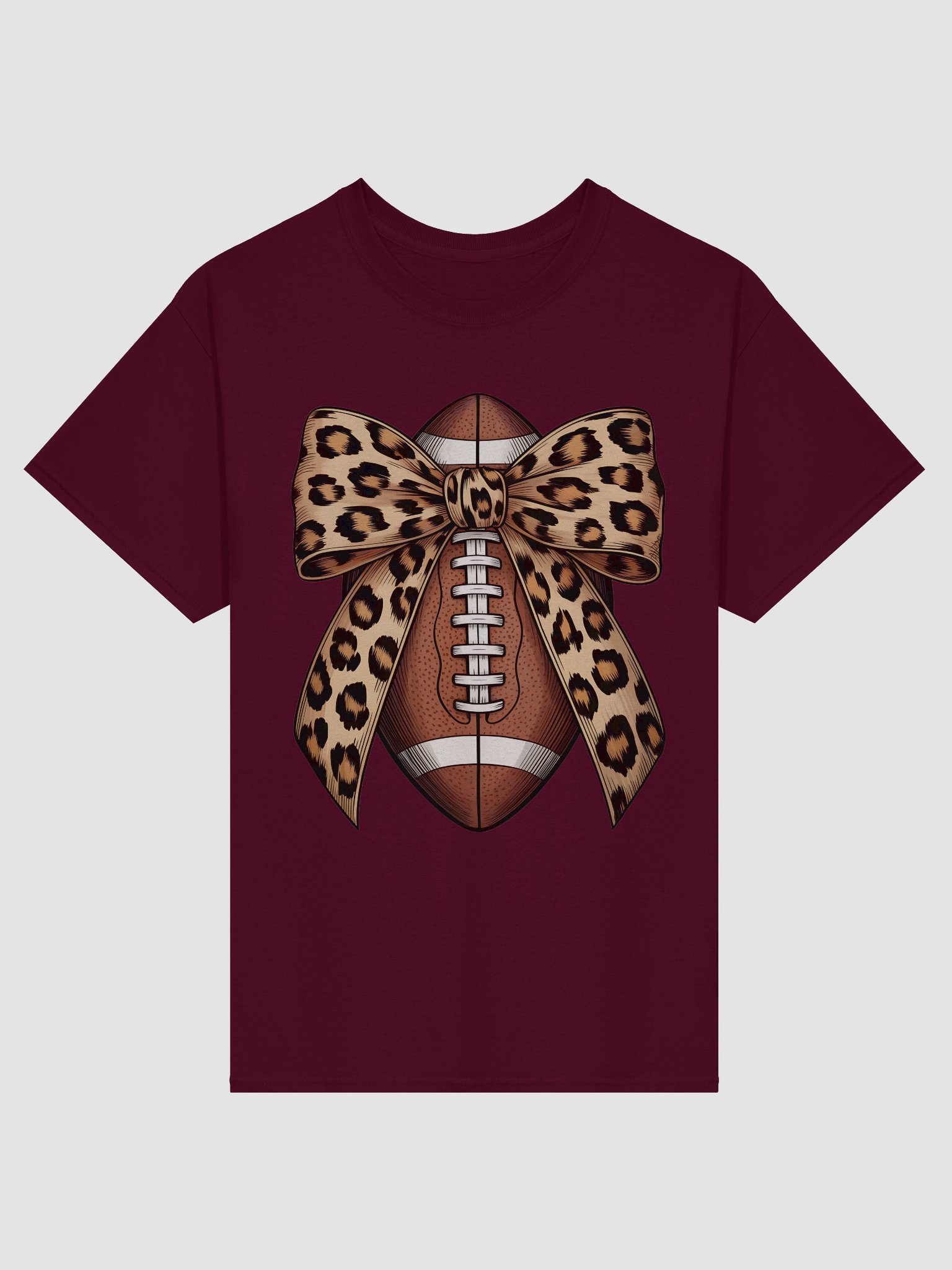 Leopard Bow Football Tee product image (8)