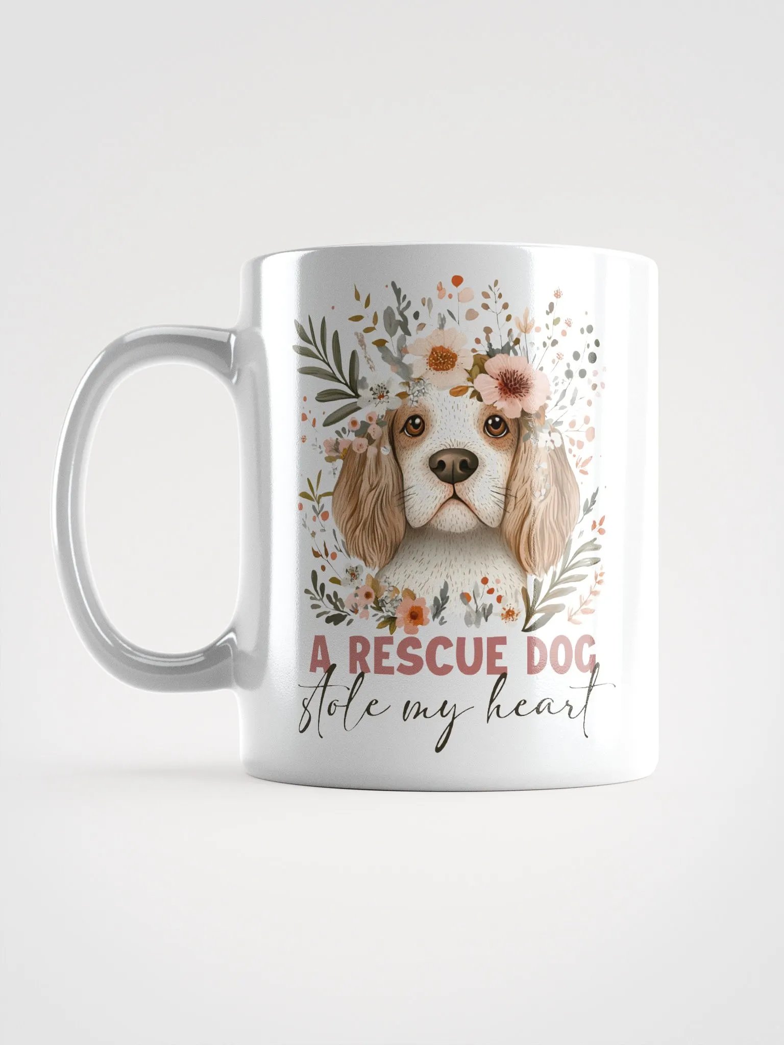 Floral Rescue Dog Stole My Heart Mug product image (6)
