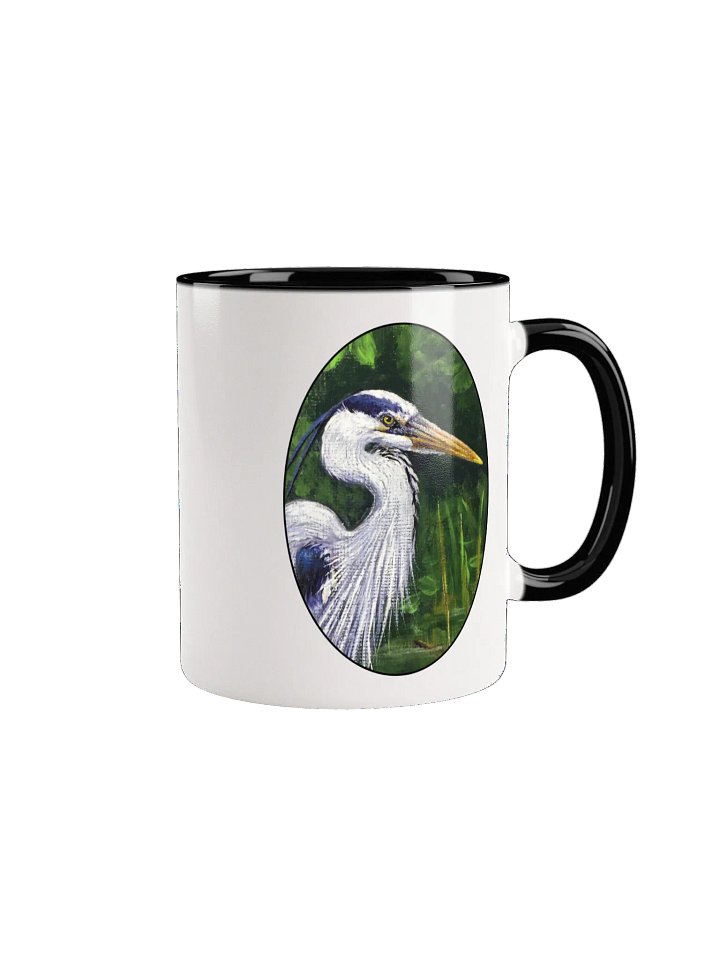 Elegant Great Blue Heron Ceramic Mug product image (3)