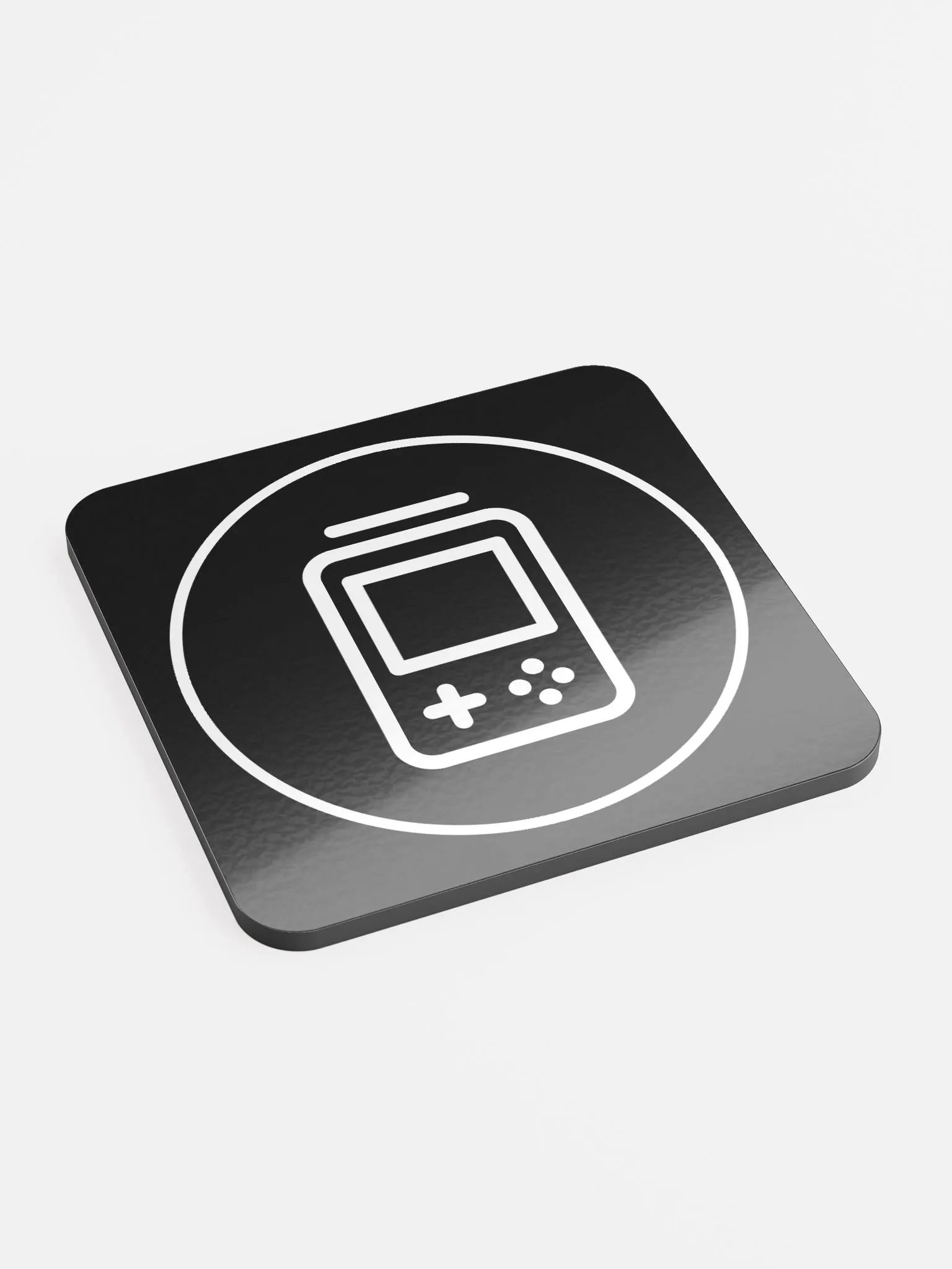 Glossed Cork Coaster (Black) product image (2)