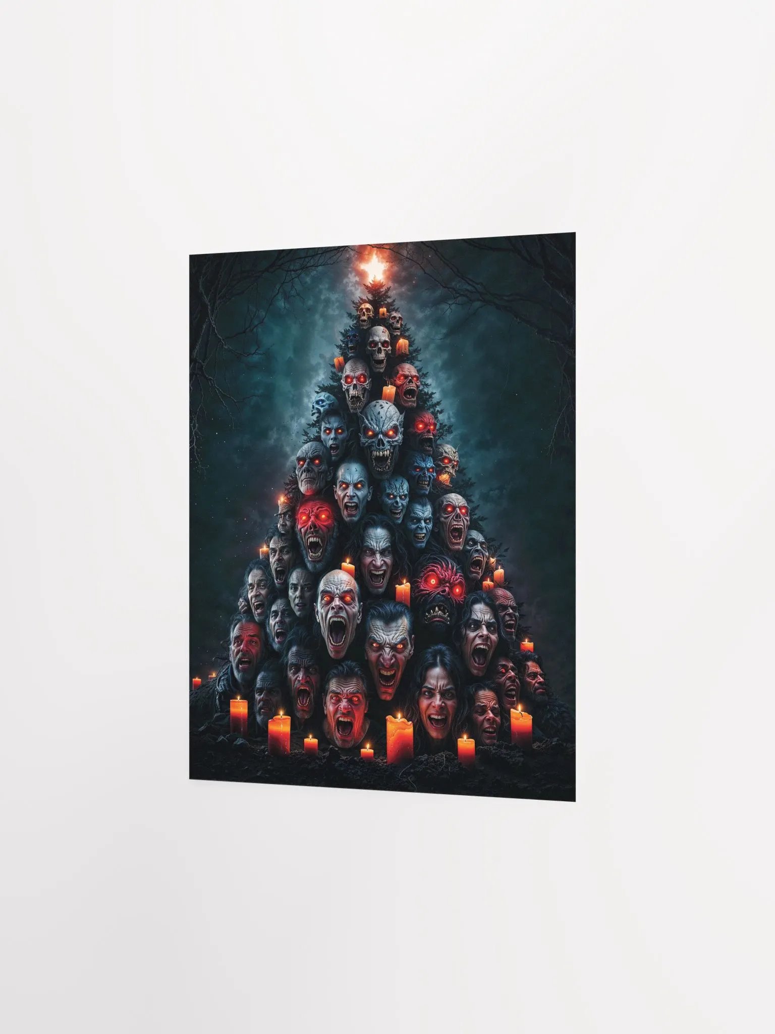 Monstrous Faces Christmas Tree Poster product image (9)
