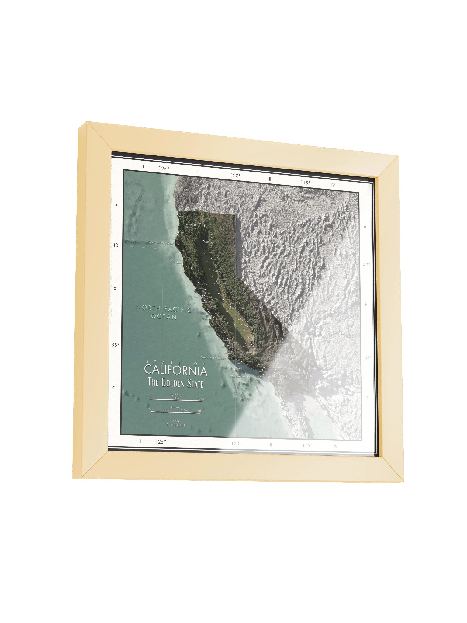 California - Framed High Resolution Map product image (3)