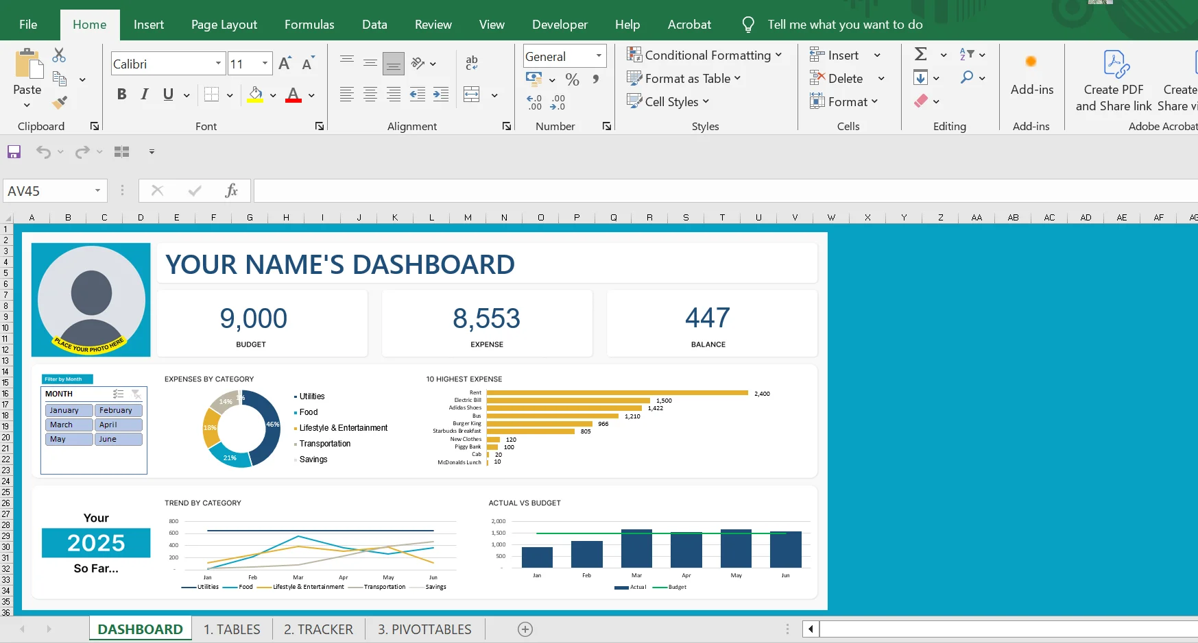 Personal Budget Dashboard product image (2)