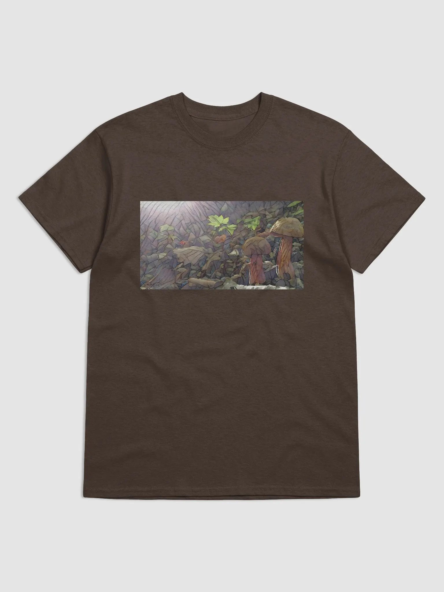 "Two Boletes at Dawn" by Sage, Heavyweight T-Shirt product image (1)