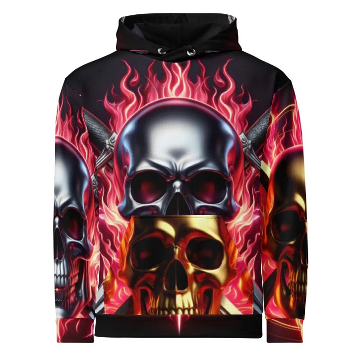 Gold and Silver - Unisex Skull Hoodie #38 product image (1)