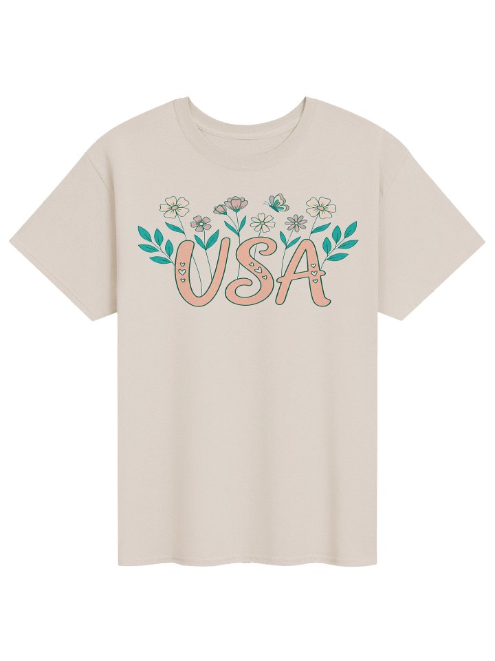 Floral USA Patriot Graphic Tee product image (4)