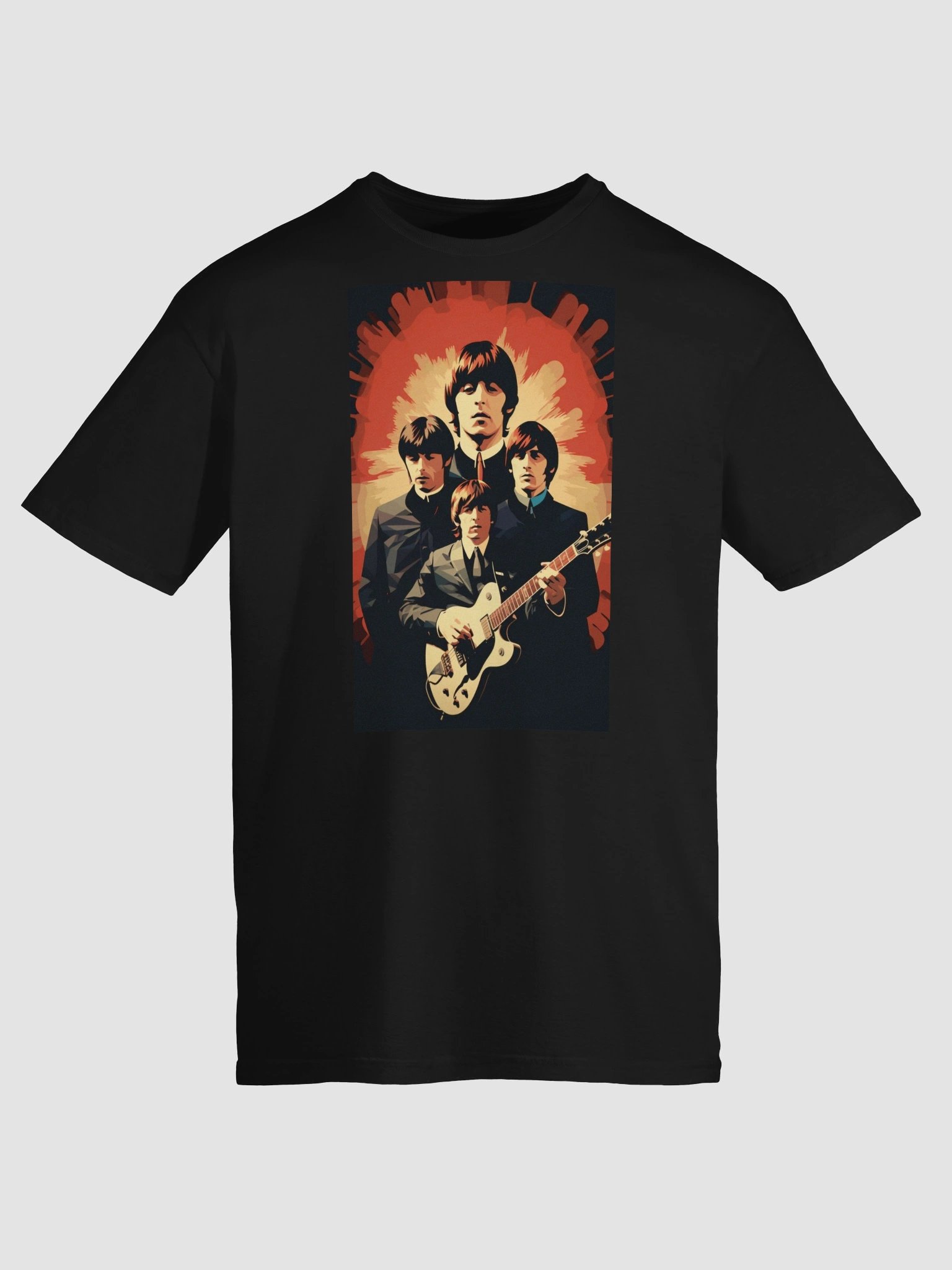 The Beatles Psychedelic T-Shirt | Vintage Illustrated Rock Band Graphic Tee | Classic Music Art Shirt product image (6)