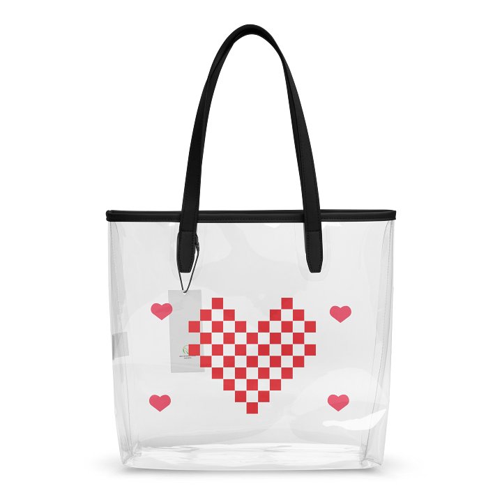 Pixel Heart Clear Tote Bag product image (2)