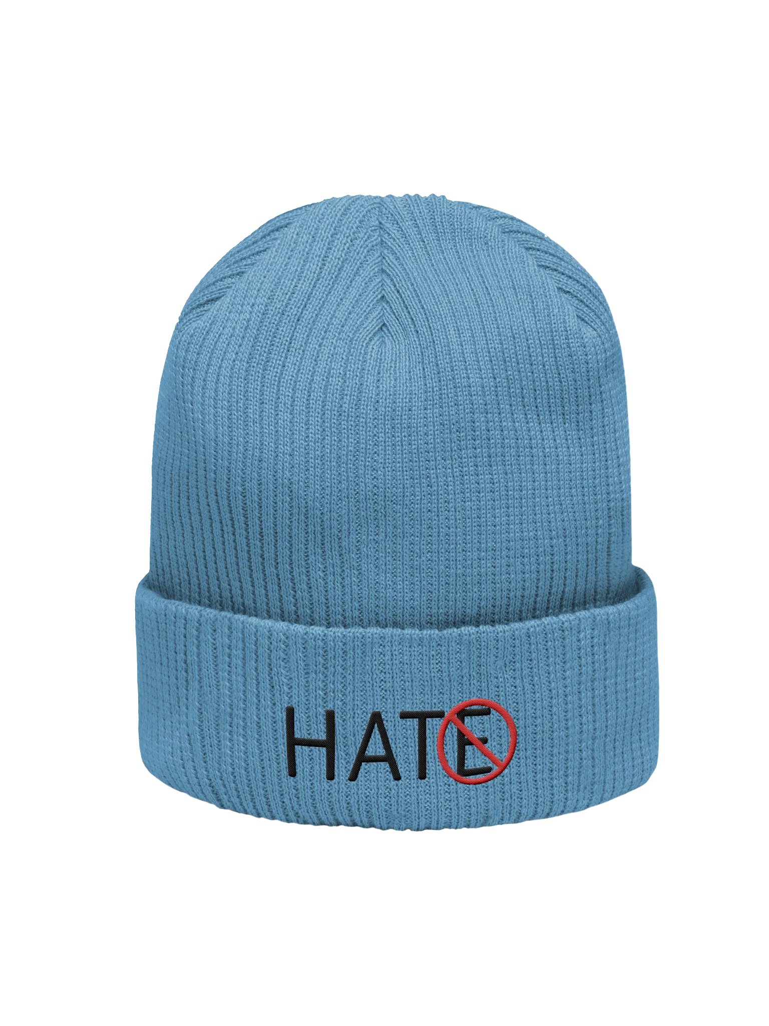 No Hate Organic Beanie - Black Lettering product image (1)