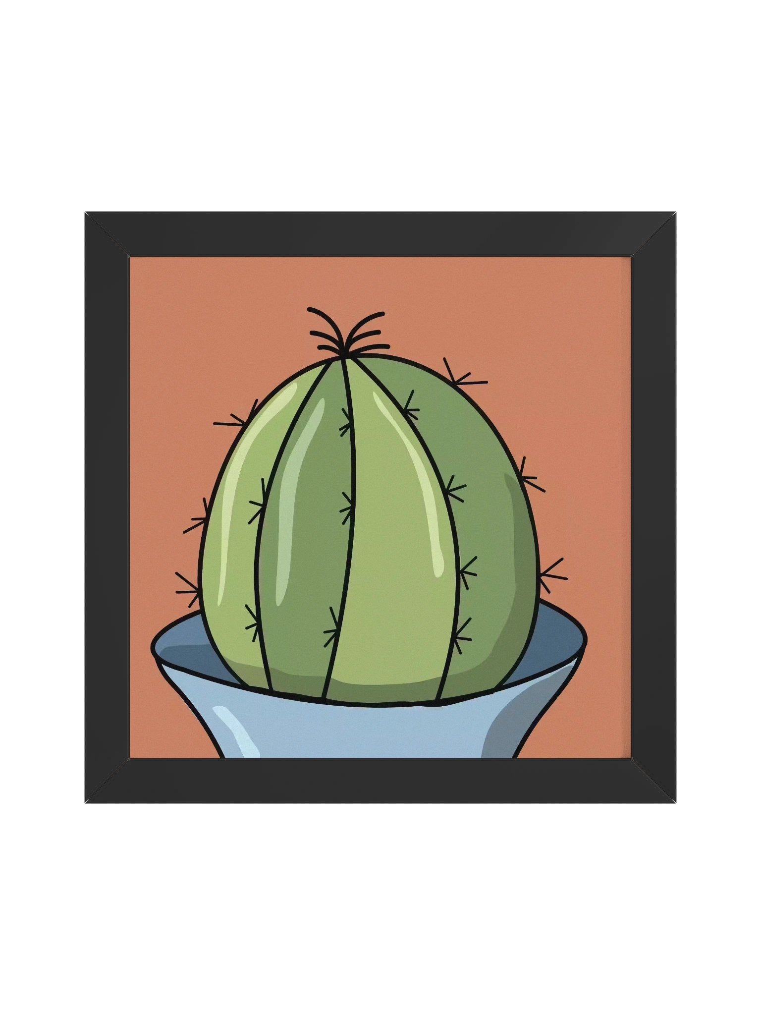 The Barrel Cactus Design - Bad Hair Day Framed Wall Art product image (1)