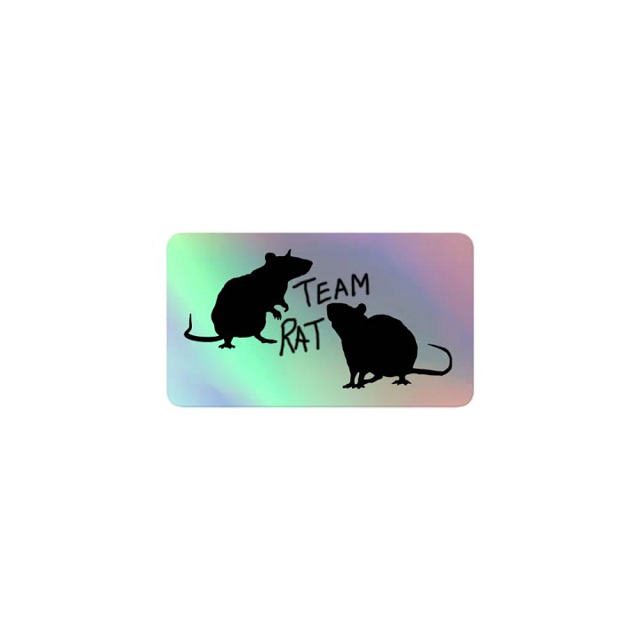 Team Rat holographic sticker product image (1)