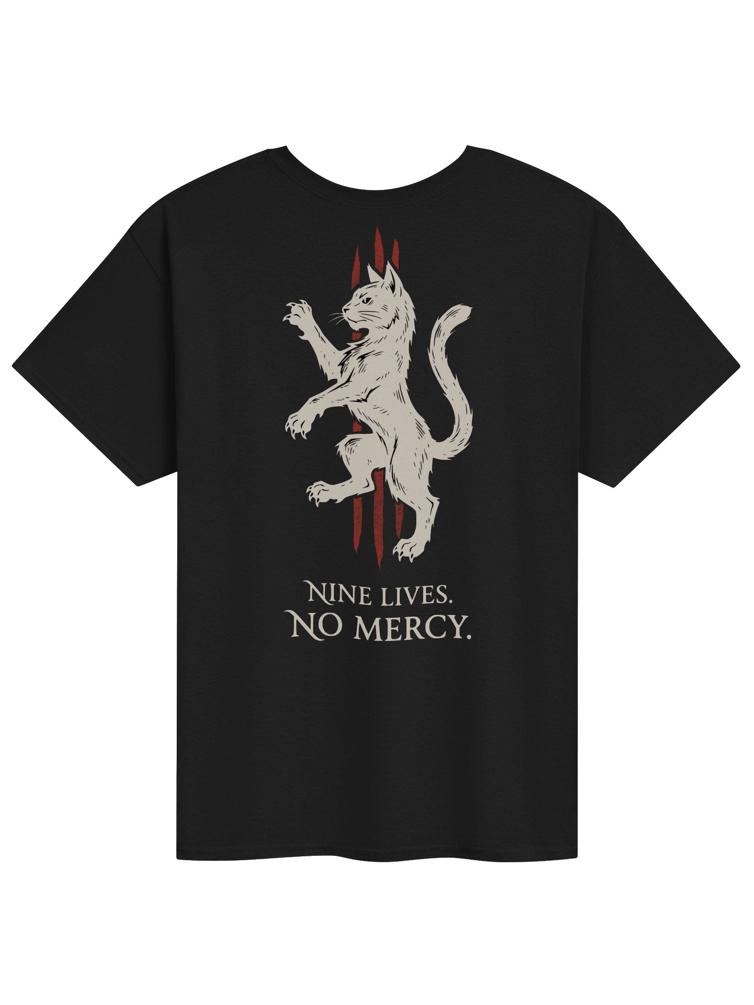 Nine Lives. No Mercy - Back Print T-Shirt product image (3)
