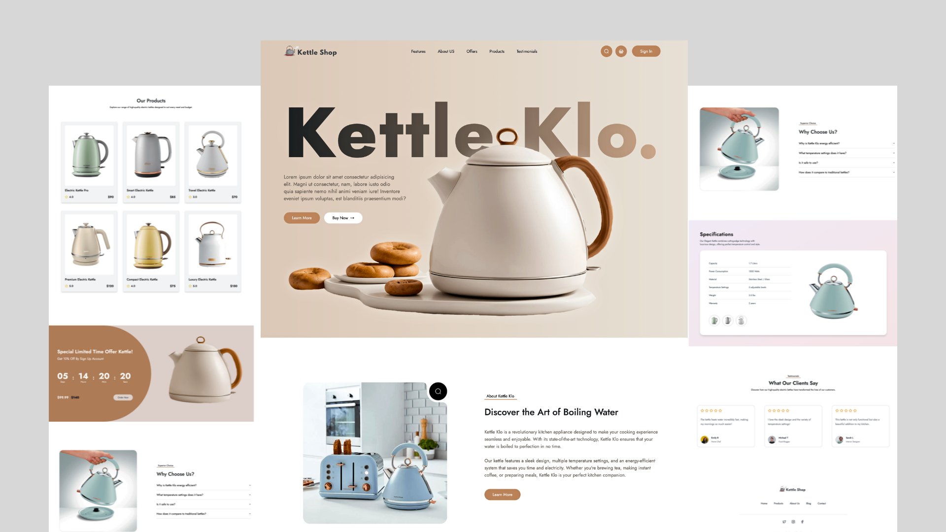 Modern Coffee Kettle Shop Website product image (1)